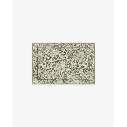 Elowen Olive Flatwoven Rug - 120 x 185 cm - Rug + Pad System