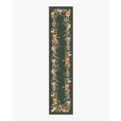 Fall Botanicals Green Flatwoven Rug - 75 x 365 cm - Rug + Pad System
