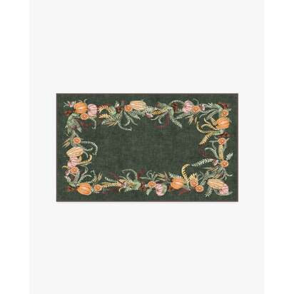 Fall Botanicals Green Flatwoven Rug - 90 x 150 cm - Rug + Pad System