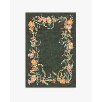 Fall Botanicals Green Flatwoven Rug - 120 x 185 cm - Rug + Pad System
