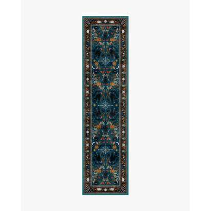 Spooky Purrsian Midnight Multicolour Rug - 75 x 305 cm - All-In-One Rug
