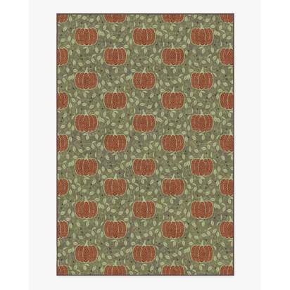 Pumpkin Patch Green Flatwoven Rug - 185 x 275 cm - Rug + Cushioned Pad System