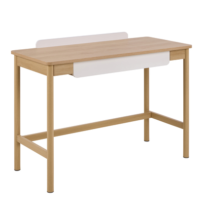 Bromley Office Desk in Oak & Beige