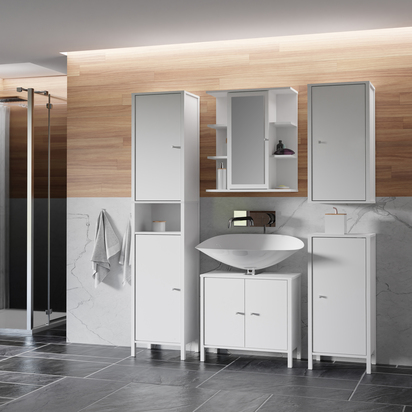 Kipton 2 5 Piece Bathroom Set White