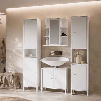 Kipton 2 5 Piece Bathroom Set White