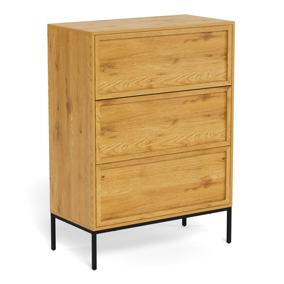 Windsor 3 Drawer Chest in Wild Oak