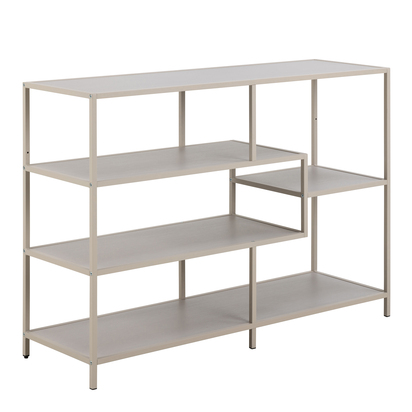 Rowan Bookcase with 4 Shelves in Grey