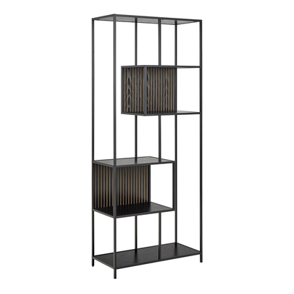 Rowan Bookcase with 5 Shelves in Black