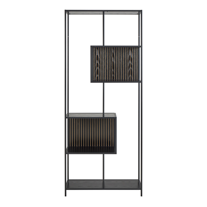 Rowan Bookcase with 5 Shelves in Black