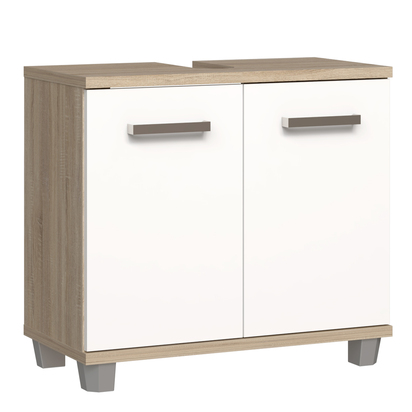 Juno 5 Piece Bathroom Set Sonoma Oak & White High Gloss