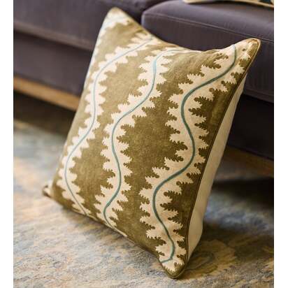 OKA | Lahar Cushion Cover - Olive | Cushion Cover