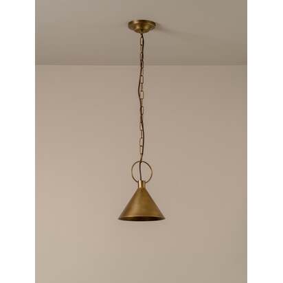 Bladen small aged brass pendant