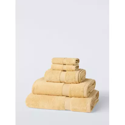 John Lewis Egyptian Cotton Towels Soft Yellow | H2 x W50 x D90cm