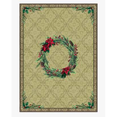 Botanical Wreath Gold & Green Rug - 305 x 425 cm - All-In-One Rug