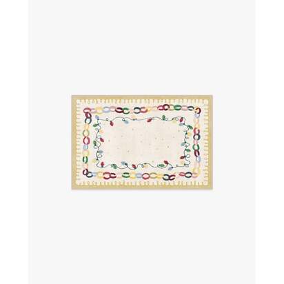 Garland Glow Cream Flatwoven Rug - 60 x 90 cm - Rug + Pad System