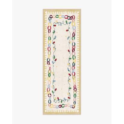 Garland Glow Cream Flatwoven Rug - 75 x 215 cm - Rug + Pad System