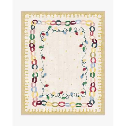 Garland Glow Cream Flatwoven Rug - 245 x 305 cm - Rug + Pad System