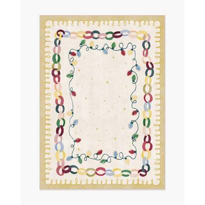 Garland Glow Cream Flatwoven Rug - 150 x 215 cm - Rug + Cushioned Pad System