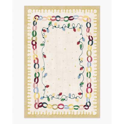 Garland Glow Cream Flatwoven Rug - 185 x 275 cm - Rug + Cushioned Pad System