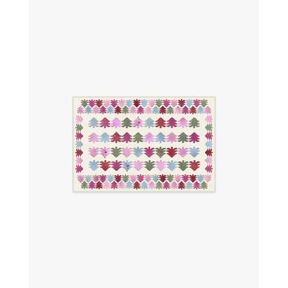 Festive Forest Pink Multicolour Flatwoven Rug - 60 x 90 cm - Rug + Cushioned Pad System