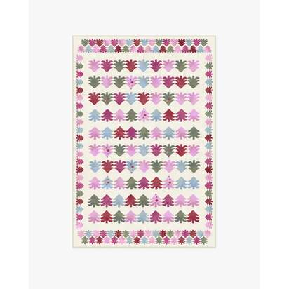 Festive Forest Pink Multicolour Flatwoven Rug - 120 x 185 cm - Rug + Cushioned Pad System