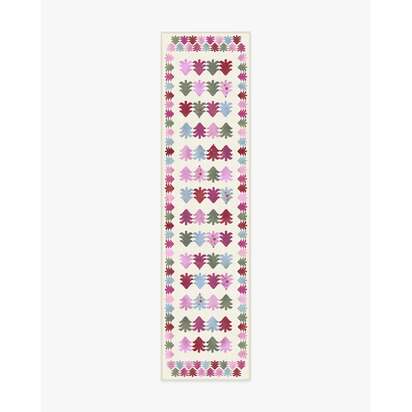 Festive Forest Pink Multicolour Flatwoven Rug - 120 x 185 cm - Rug + Cushioned Pad System