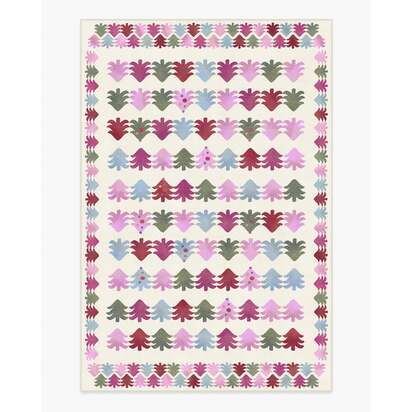 Festive Forest Pink Multicolour Flatwoven Rug - 185 x 275 cm - Rug + Cushioned Pad System