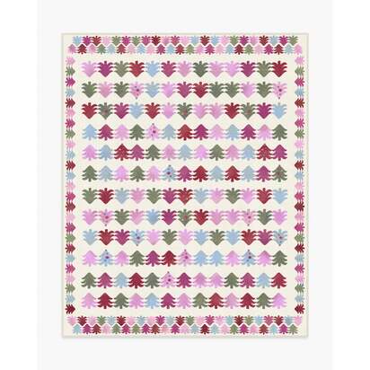 Festive Forest Pink Multicolour Flatwoven Rug - 245 x 305 cm - Rug + Cushioned Pad System