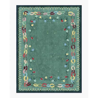 Garland Glow Green Flatwoven Rug - 275 x 365 cm - Rug + Cushioned Pad System