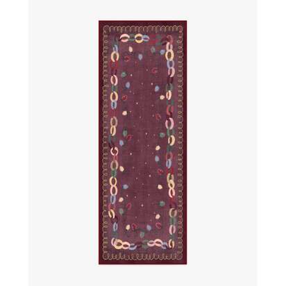 Garland Glow Red Flatwoven Rug - 75 x 215 cm - Rug + Cushioned Pad System