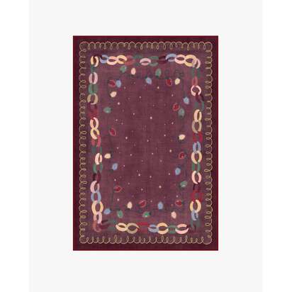 Garland Glow Red Flatwoven Rug - 120 x 185 cm - Rug + Cushioned Pad System