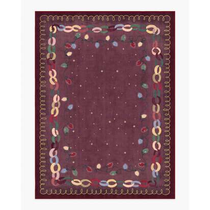 Garland Glow Red Flatwoven Rug - 275 x 365 cm - Rug + Cushioned Pad System