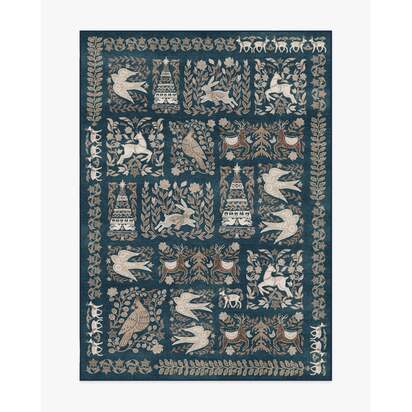 Merriweather Navy & Gold Rug - 150 x 215 cm - All-In-One Rug