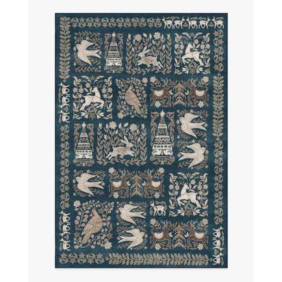 Merriweather Navy & Gold Rug - 200 x 290 cm - All-In-One Rug