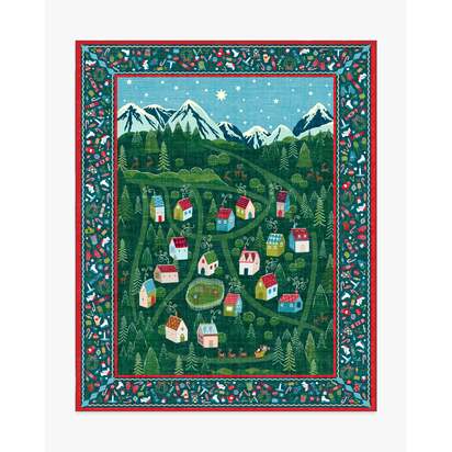 Merry Village Green Flatwoven Rug - 245 x 305 cm - Rug + Cushioned Pad System