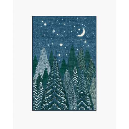 Midnight Grove Navy Flatwoven Rug - 120 x 185 cm - Rug + Pad System