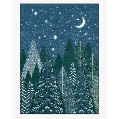 Midnight Grove Navy Flatwoven Rug - 305 x 425 cm - Rug + Pad System