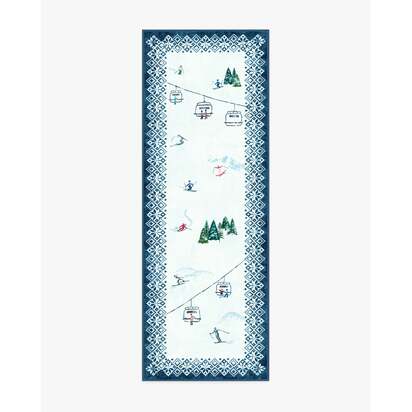 Snow Day Multicolour Flatwoven Rug - 75 x 215 cm - Rug + Cushioned Pad System