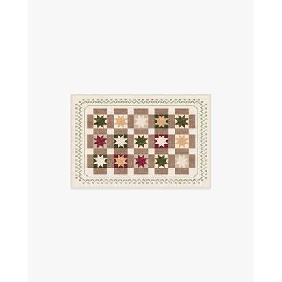 Starling Cream Multicolour Flatwoven Rug - 60 x 90 cm - Rug + Pad System
