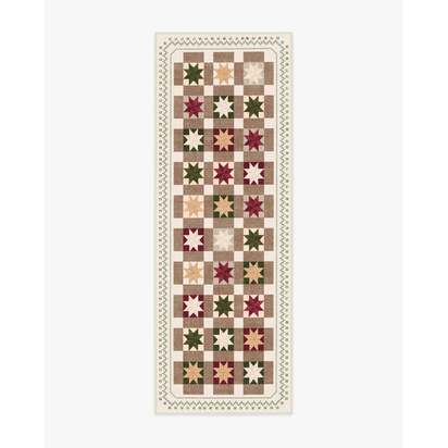 Starling Cream Multicolour Flatwoven Rug - 75 x 215 cm - Rug + Pad System
