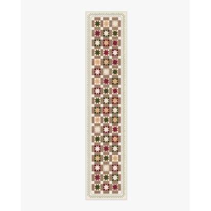Starling Cream Multicolour Flatwoven Rug - 75 x 365 cm - Rug + Pad System