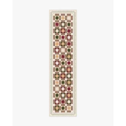 Starling Cream Multicolour Flatwoven Rug - 150 x 215 cm - Rug + Cushioned Pad System