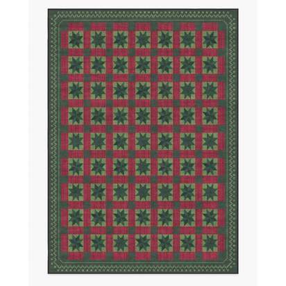 Starling Green & Red Flatwoven Rug - 305 x 425 cm - Rug + Pad System