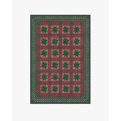 Starling Green & Red Flatwoven Rug - 120 x 185 cm - Rug + Cushioned Pad System