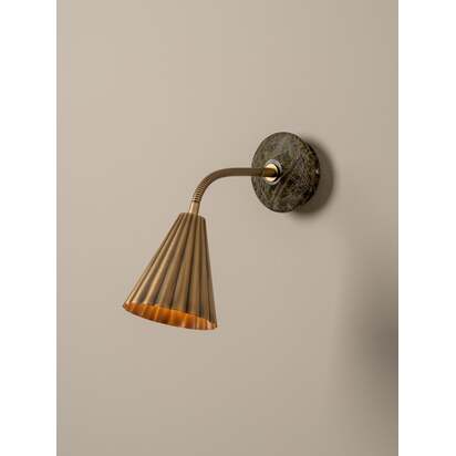 Vale aged brass wall light