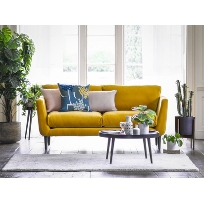 Holly 3 Seat Sofa in Stoneware Easy Cotton