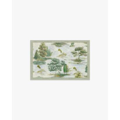 Elm Green Rug by Anthropologie - 60 x 90 cm - All-In-One Rug
