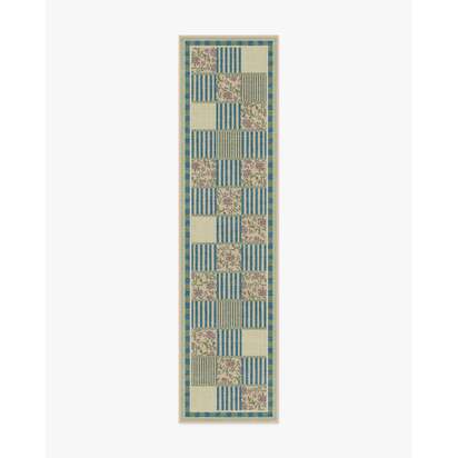 Wendel Blue Rug by Anthropologie - 75 x 305 cm - All-In-One Rug