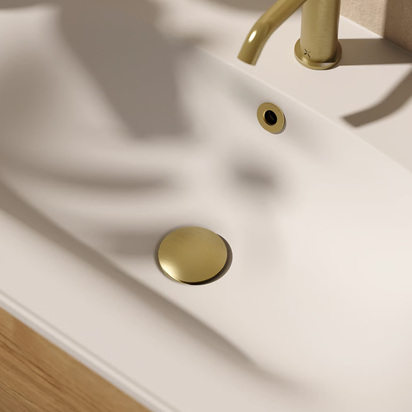 Crosswater MPRO Universal Basin Click Clack Waste - Brushed Brass
