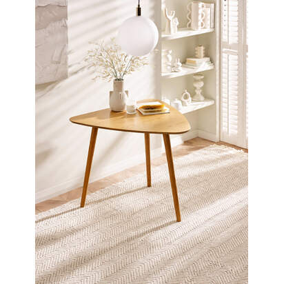 Athena Light Oak Triangular 3 Seater Dining Table